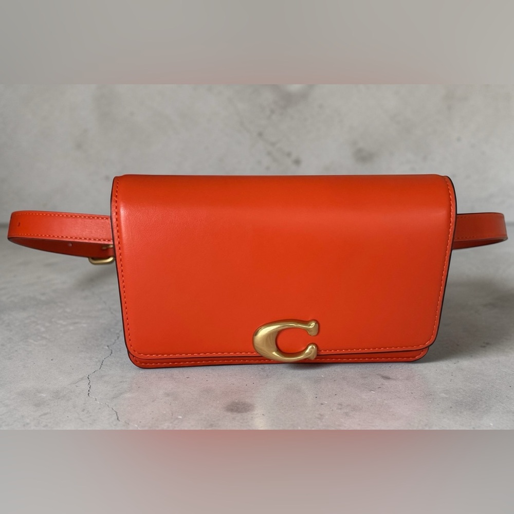 NWT Coach Sun Orange Lux Bandit Belt Bag
